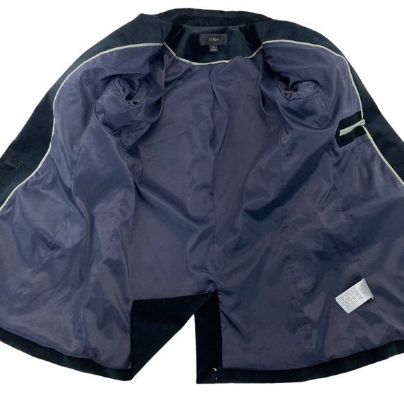 J. Crew Willa Stretch Velveteen Blazer 4 Blue - Picture 11 of 15